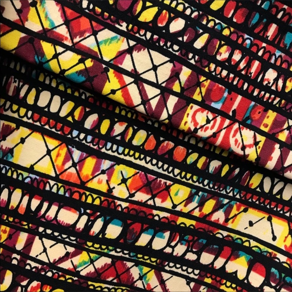 LuLaRoe maxi skirt 3XL fun stained glasslike print - Picture 2 of 2